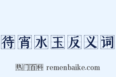 待宵水玉反义词是什么意思的图片